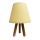 Lampa stołowa WOOD 1xE27/60W/230V kremowa