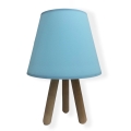 Lampa stołowa WOOD 1xE27/60W/230V niebieska
