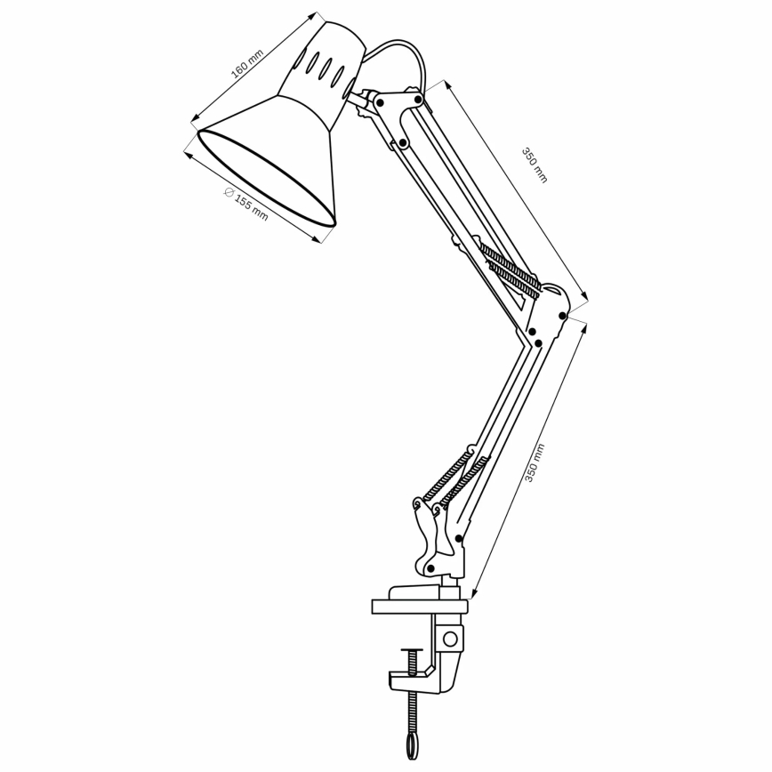 Lampa stołowa WORKER 1xE27/10W/230V biała