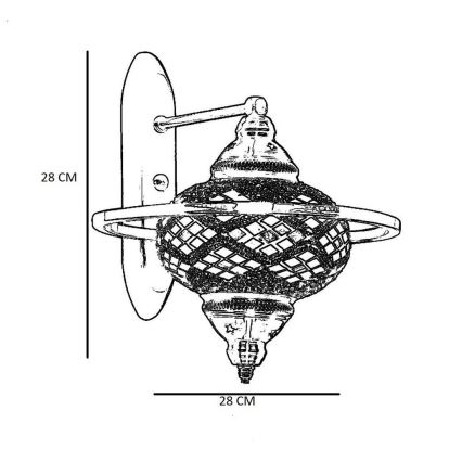 Lampa stołowa YENI 1xE27/40W/230V brąz