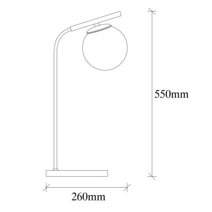 Lampa stołowa YILDIZ 1xE27/40W/230V