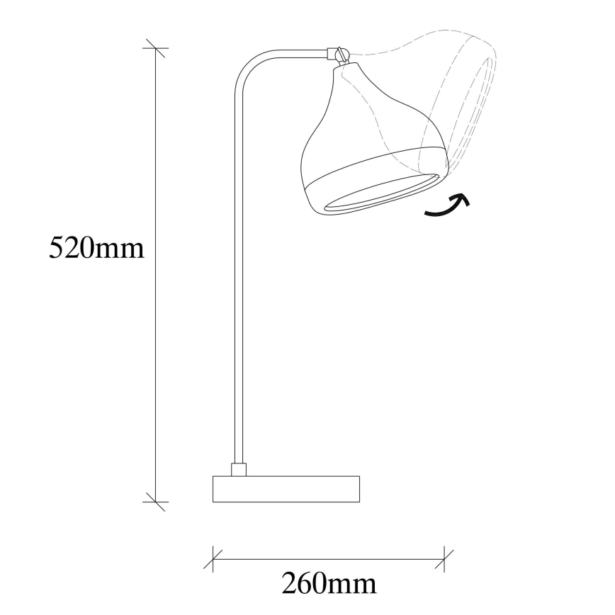 Lampa stolowa YILDO 1xE27/40W/230V