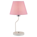 Lampa stołowa YORK 1xE14/60W/230V różowy/biały