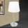 Lampa stołowa z portem USB LUDWIG 1xE27/40W/230V 50 cm biała/matowy chrom