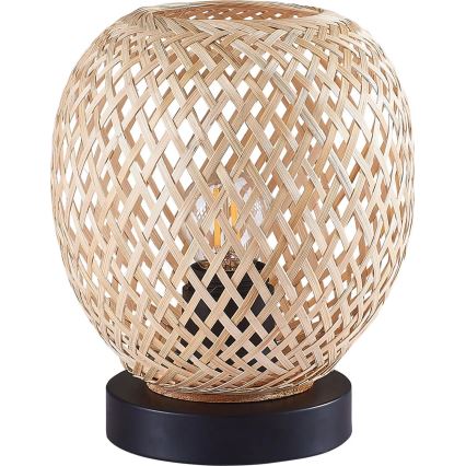 Lampa stołowa ZANZIBAR 1xE27/20W/230V śr. 18 cm bambus