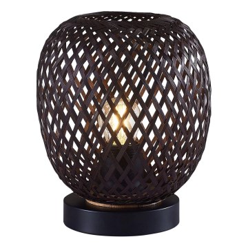 Lampa stołowa ZANZIBAR 1xE27/20W/230V śr. 18 cm bambus