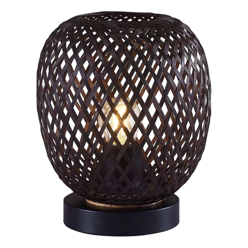 Lampa stołowa ZANZIBAR 1xE27/20W/230V śr. 18 cm bambus