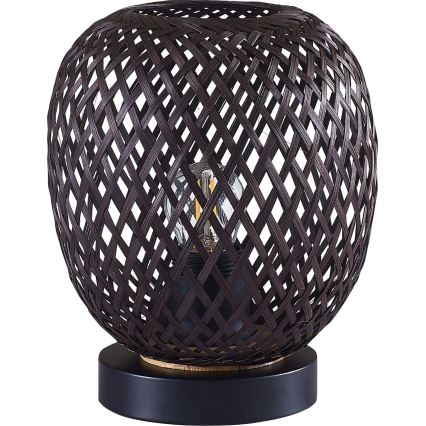 Lampa stołowa ZANZIBAR 1xE27/20W/230V śr. 18 cm bambus
