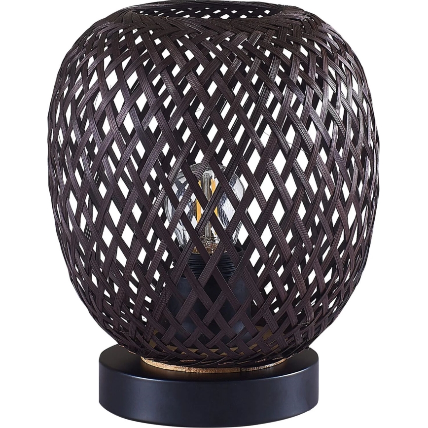 Lampa stołowa ZANZIBAR 1xE27/20W/230V śr. 18 cm bambus