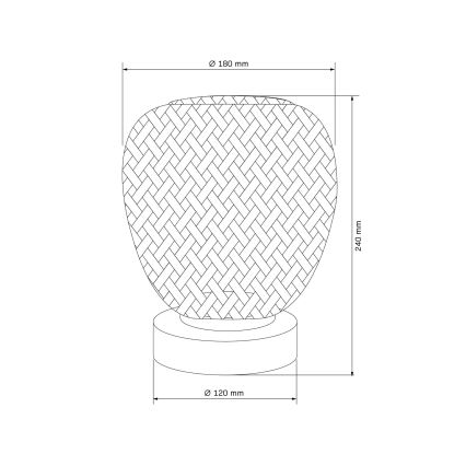 Lampa stołowa ZANZIBAR 1xE27/20W/230V śr. 18 cm bambus