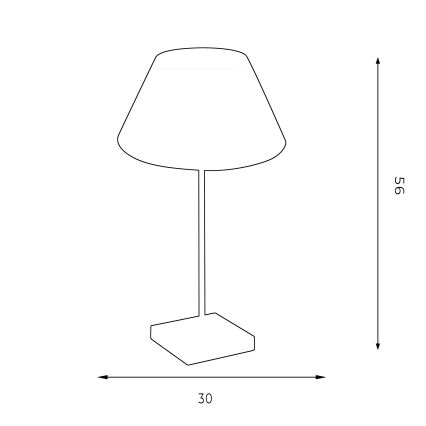 Lampa stołowa ze złączem USB 1xE27/60W/230V biała