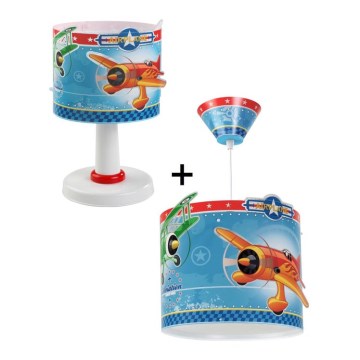 Lampa stołowa + Żyrandol AIRPLANE E14,E27/40,60W/230V