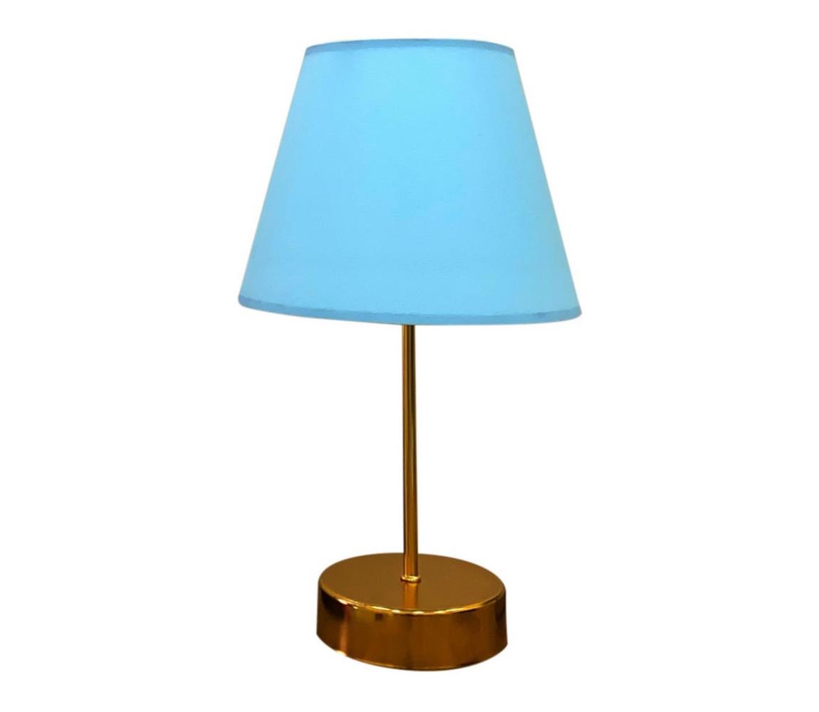 Lampa stołowa 1xE27/60W/230V niebieska/miedź