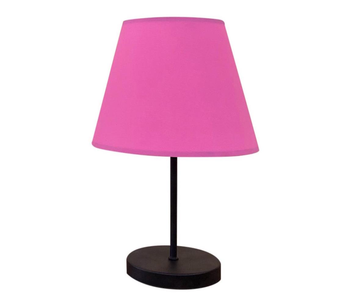 Lampa stołowa 1xE27/60W/230V różowa/czarna