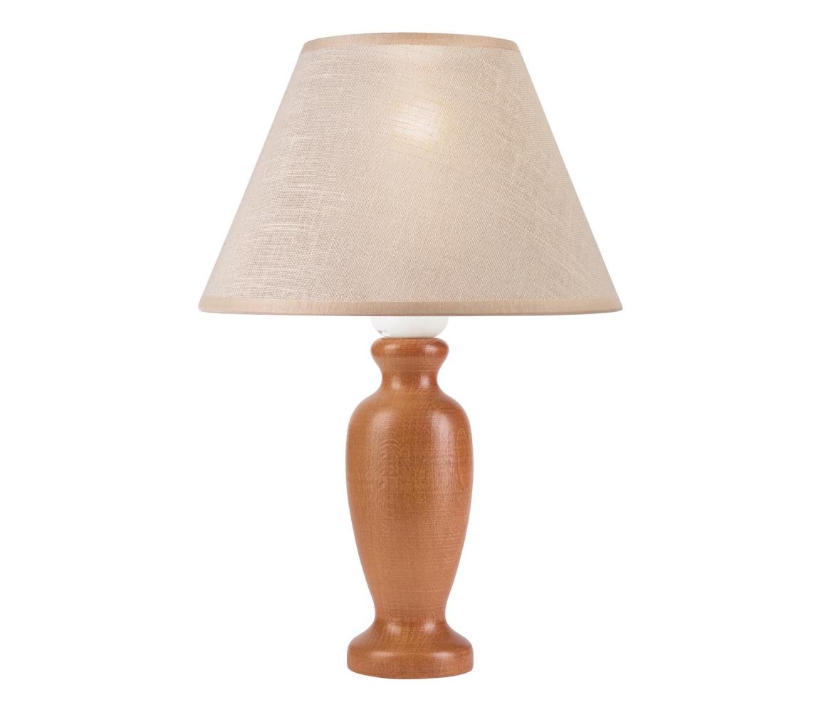 Lampa stołowa AMFORA 1xE27/60W/230V brązowa/buk