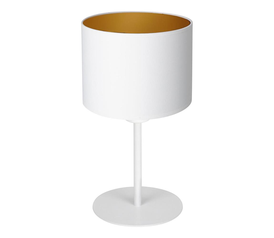 Lampa stołowa ARDEN 1xE27/60W/230V śr. 18 cm biały/złoty
