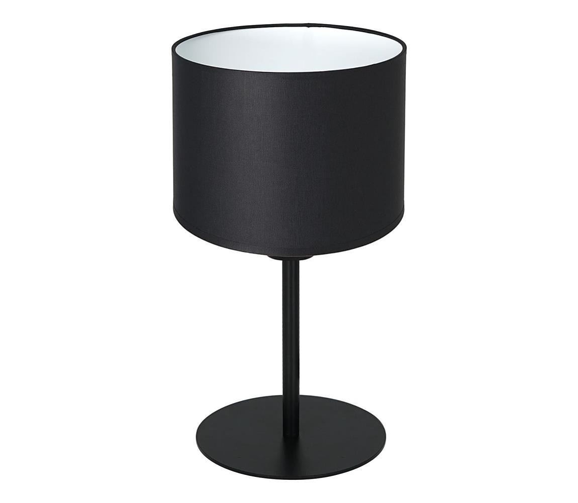Lampa stołowa ARDEN 1xE27/60W/230V śr. 18 cm czarny/biały