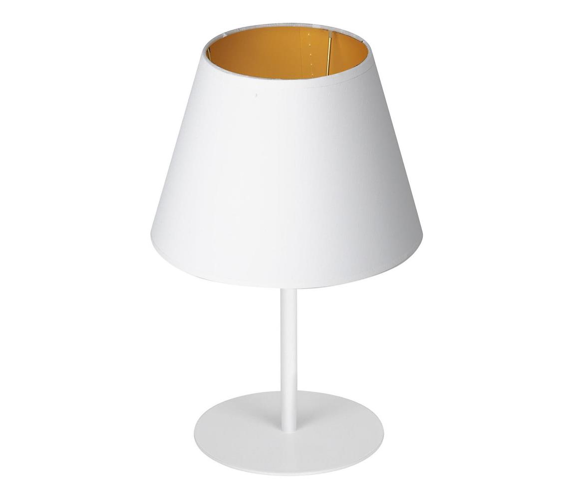 Lampa stołowa ARDEN 1xE27/60W/230V śr. 20 cm biały/złoty