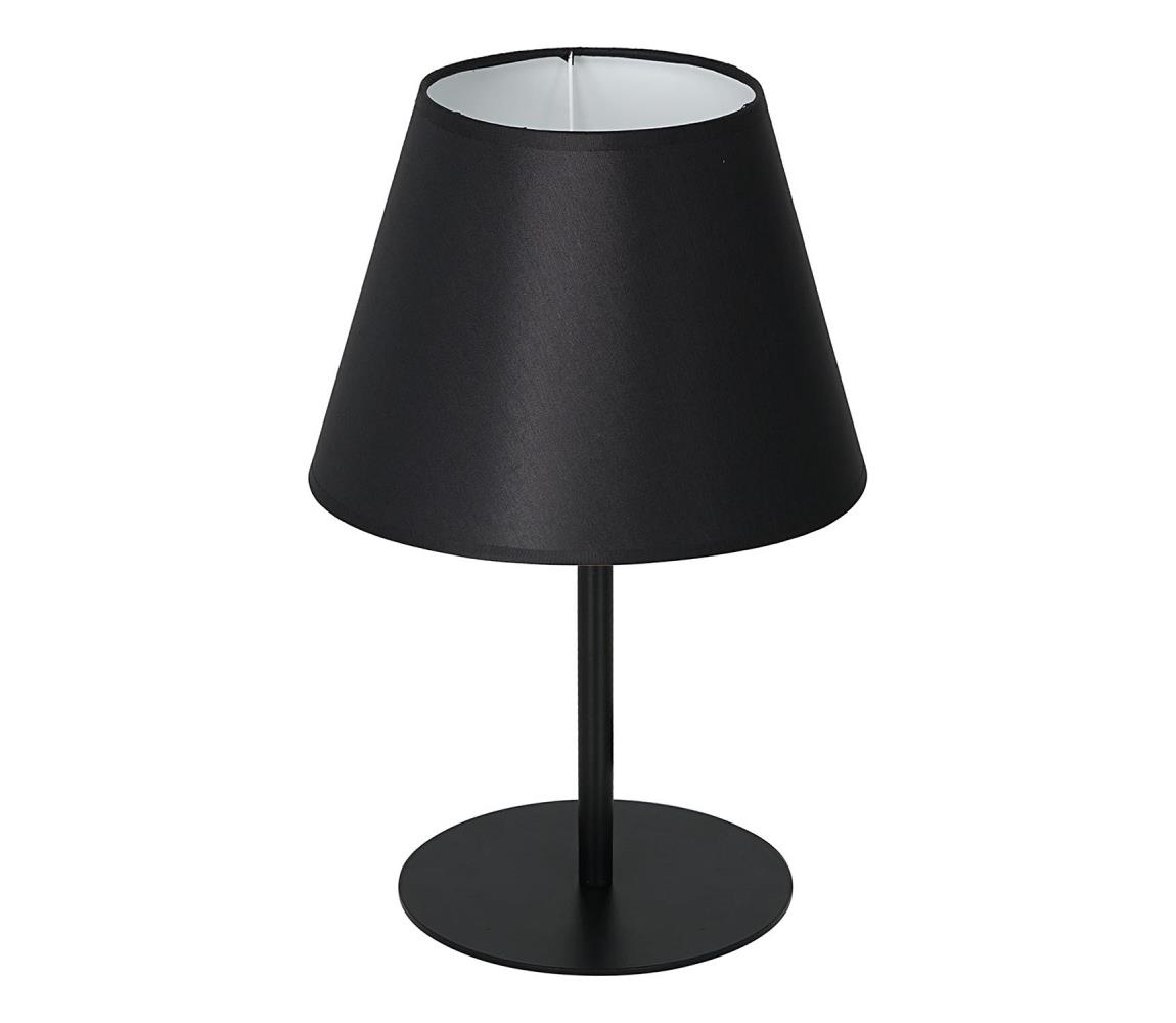 Lampa stołowa ARDEN 1xE27/60W/230V śr. 20 cm czarny/biały