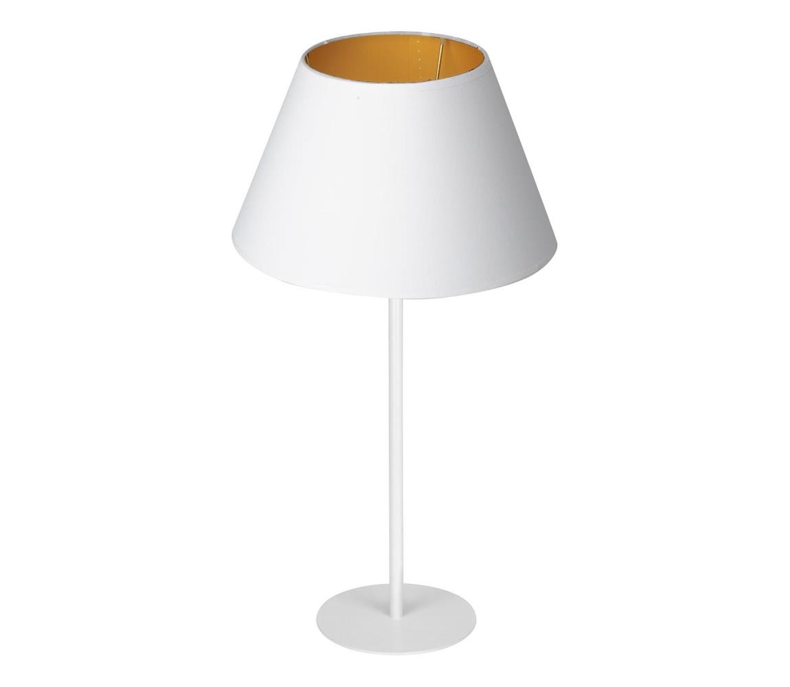 Lampa stołowa ARDEN 1xE27/60W/230V śr. 30 cm biały/złoty