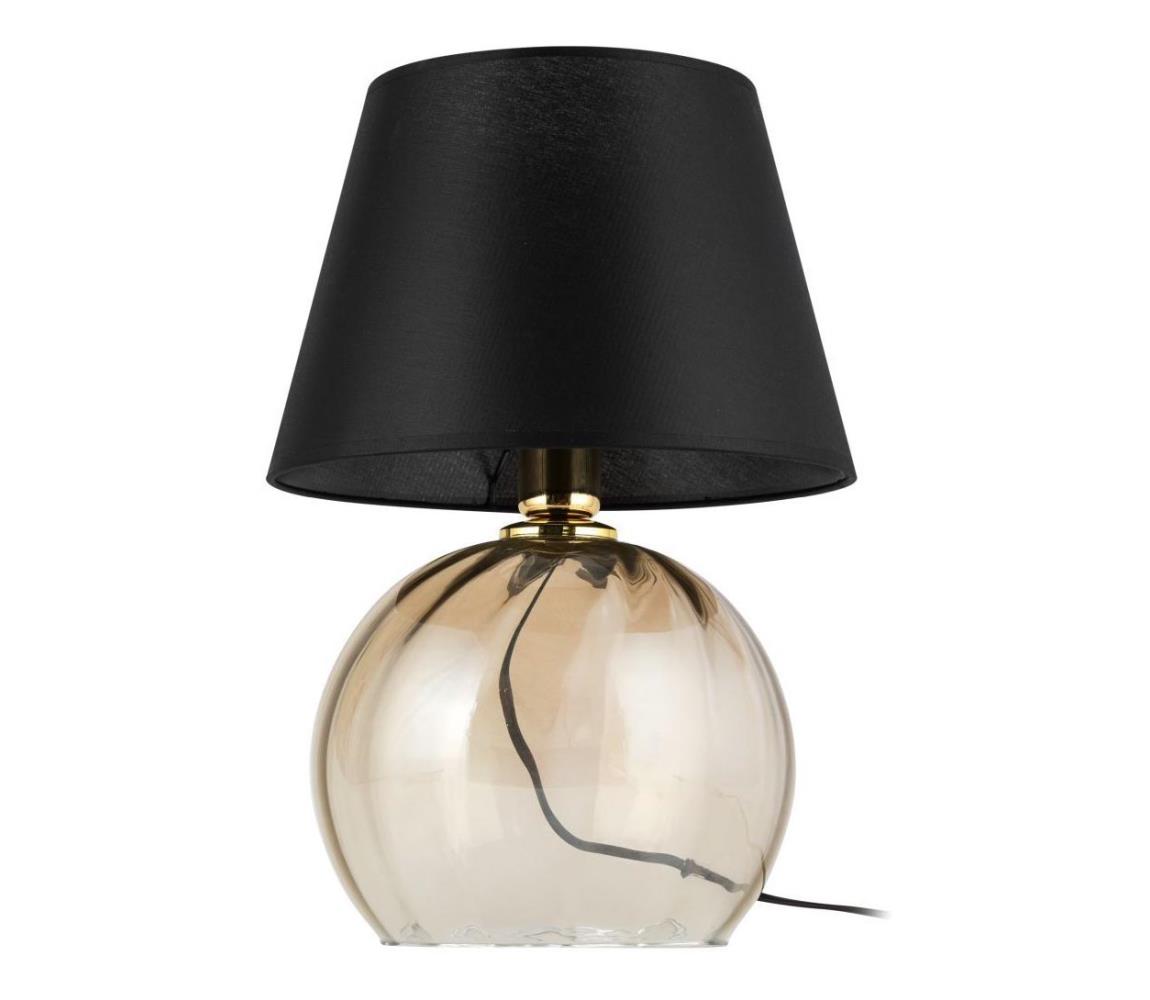 Lampa stołowa AUREA 1xE27/15W/230V czarna/beżowa