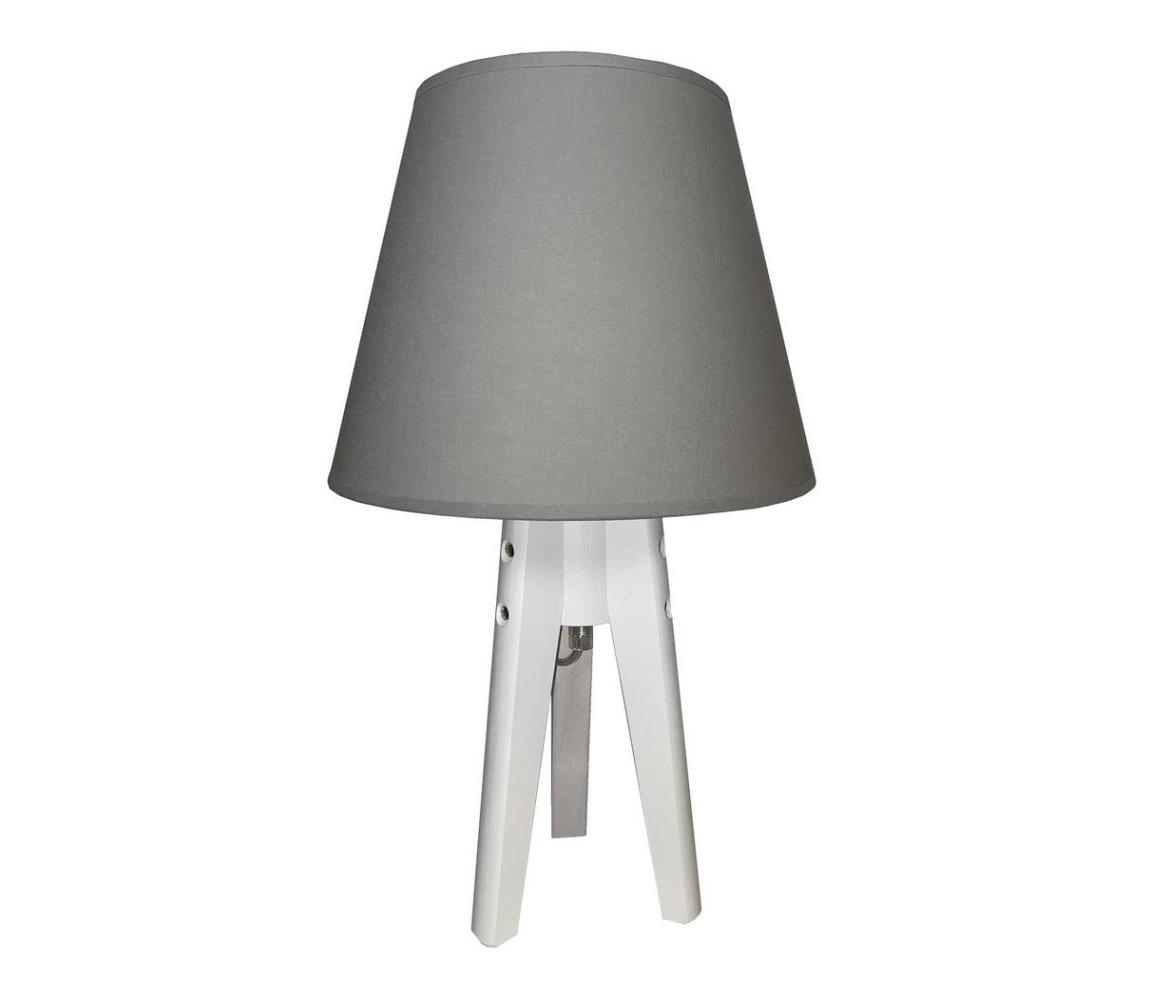 Lampa stołowa CONE 1xE27/60W/230V biały/szary