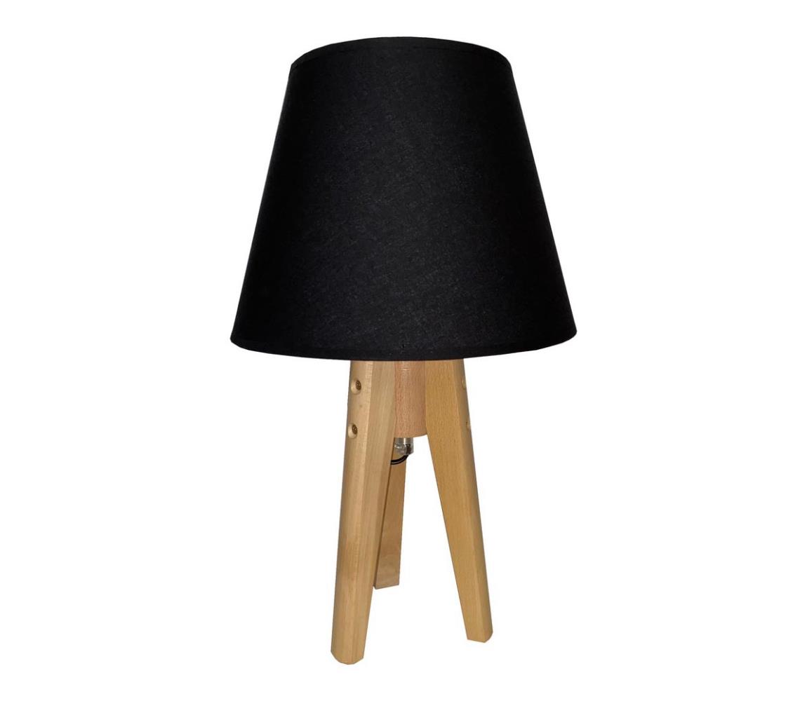 Lampa stołowa CONE 1xE27/60W/230V sosna czarny