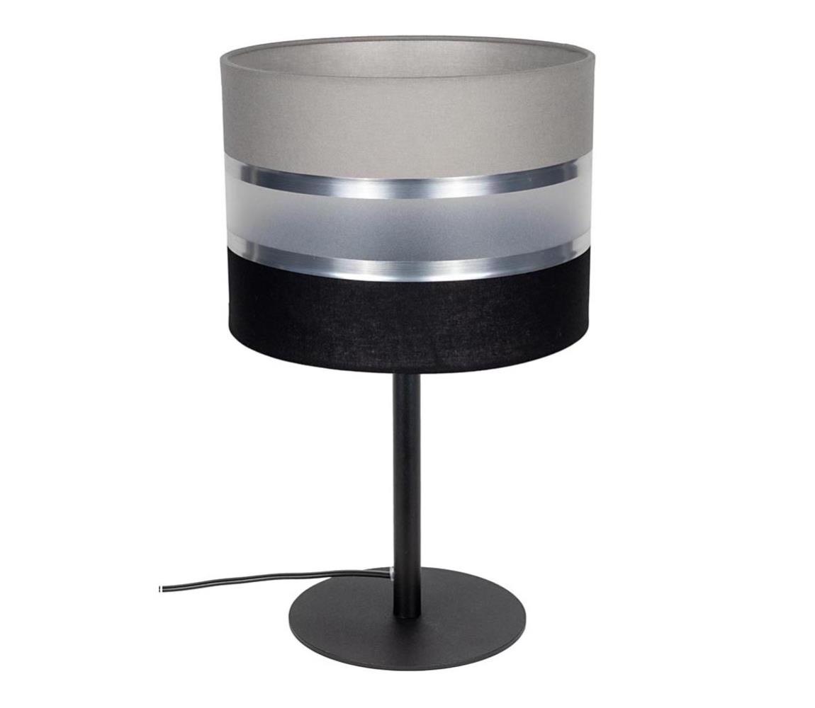 Lampa stołowa CORAL 1xE27/60W/230V czarna/szara