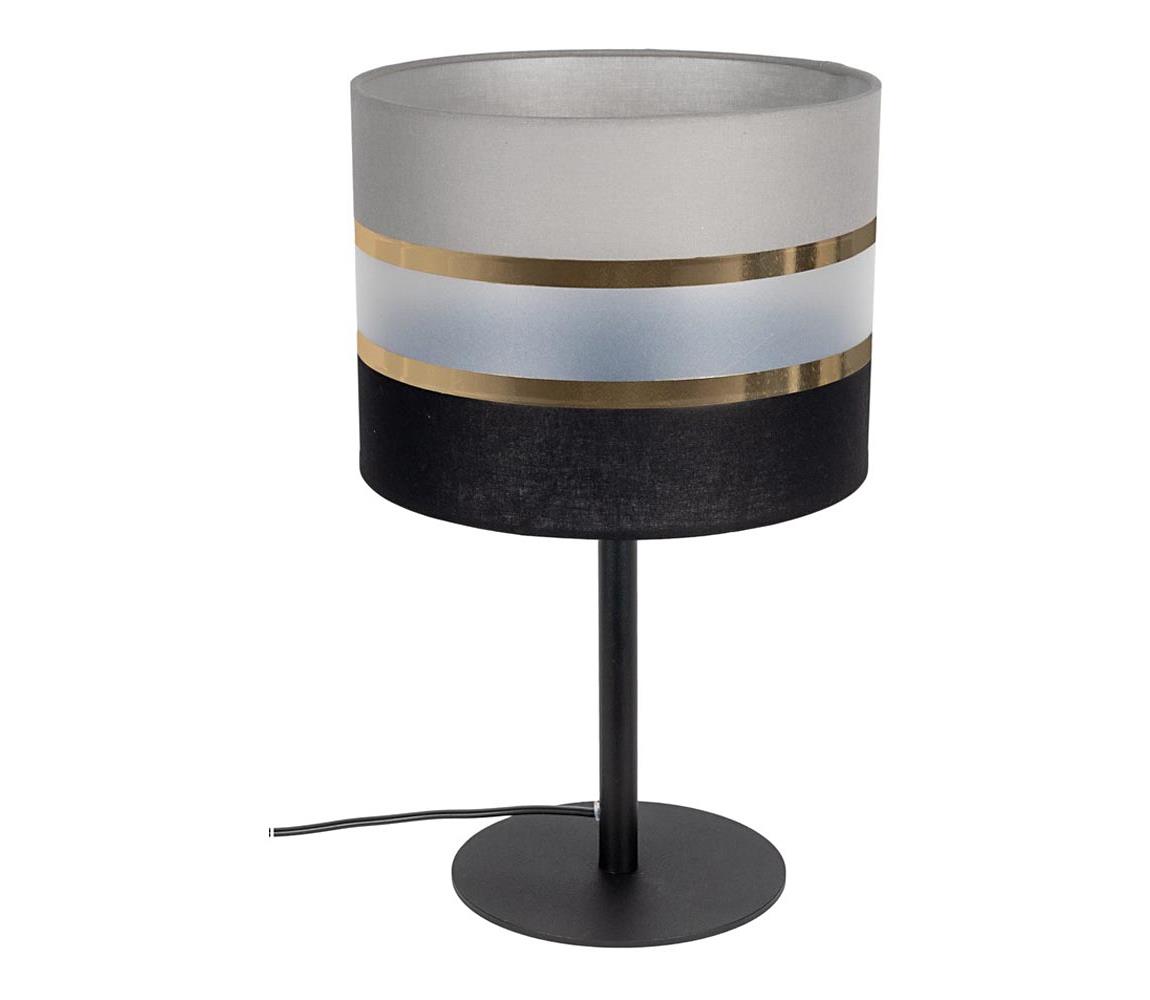 Lampa stołowa CORAL 1xE27/60W/230V czarny/szary