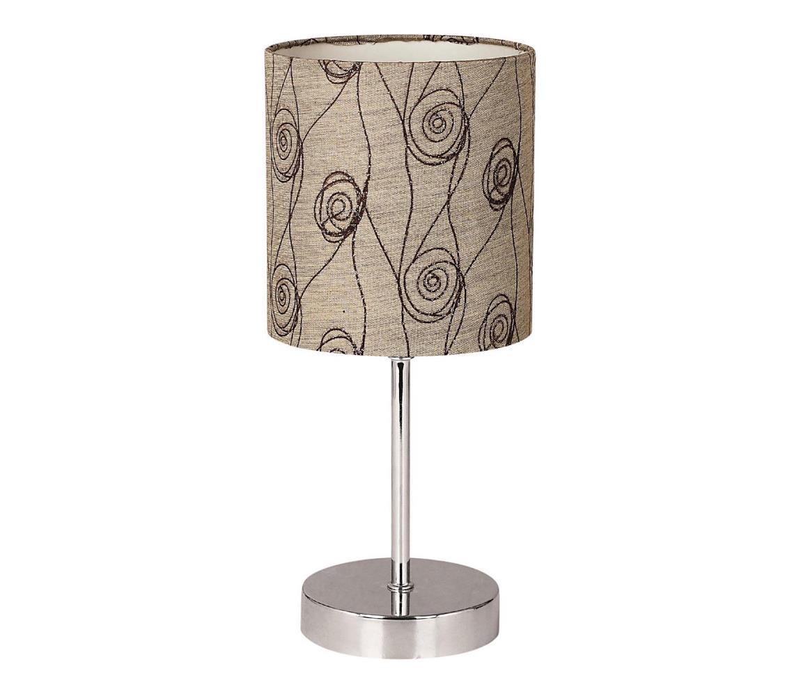 Lampa stołowa EMILY 1xE14/40W/230V beżowy/chrom błyszczący