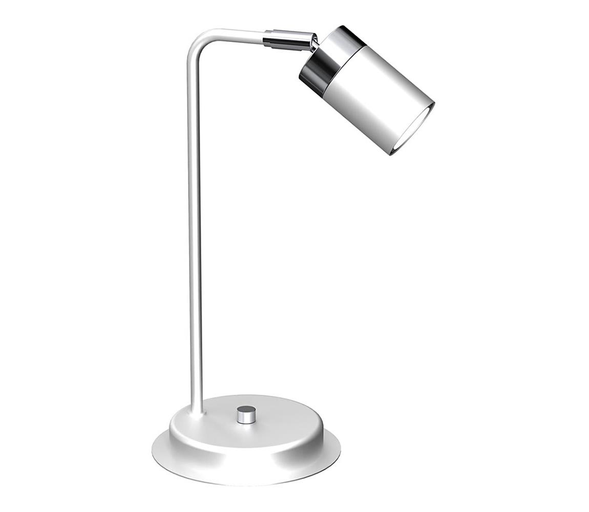 Lampa stołowa JOKER 1xGU10/25W/230V biały/chrom błyszczący