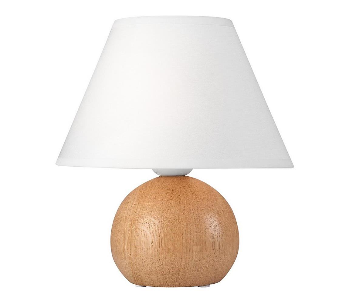 Lampa stołowa JUTA 1xE27/60W/230V dąb/biały