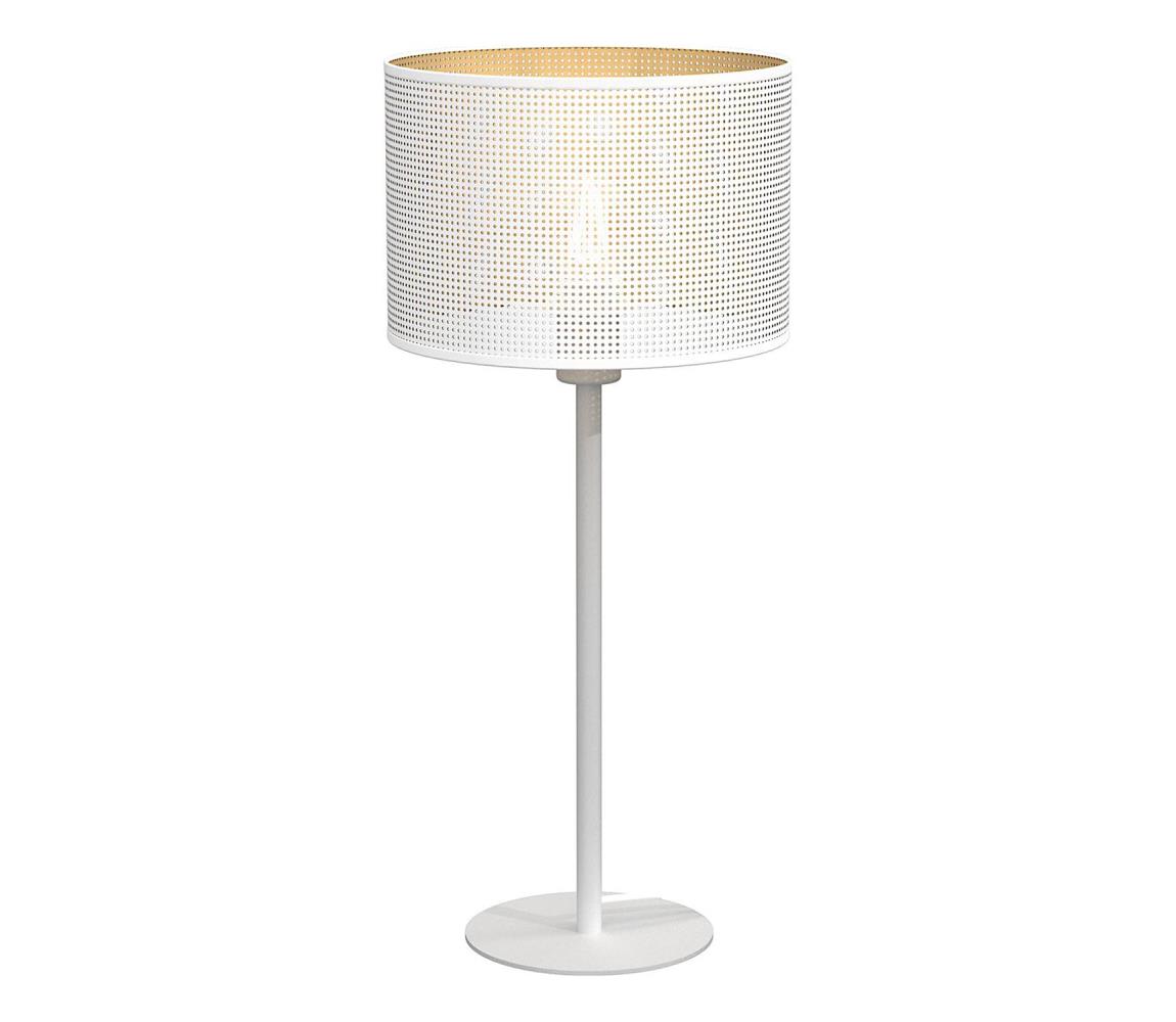 Lampa stołowa LOFT SHADE 1xE27/60W/230V śr. 25 cm biały/złoty