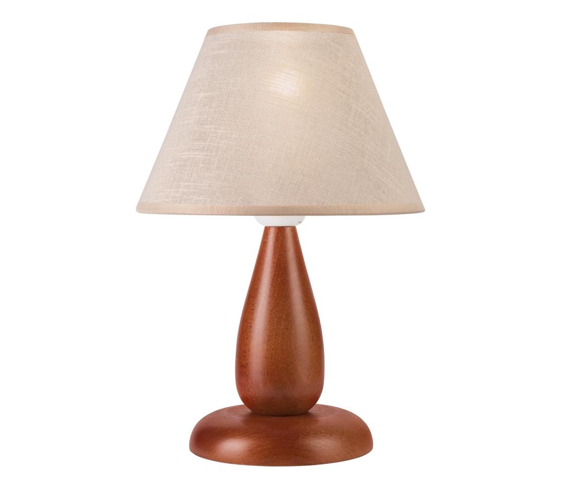 Lampa stołowa PERA 1xE27/60W/230V brązowa/buk