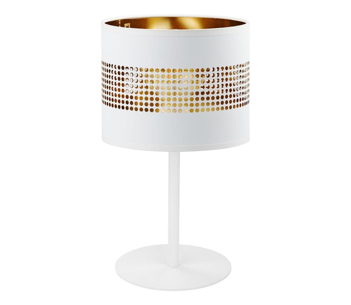 Lampa stołowa TAGO 1xE27/15W/230V biała/złota