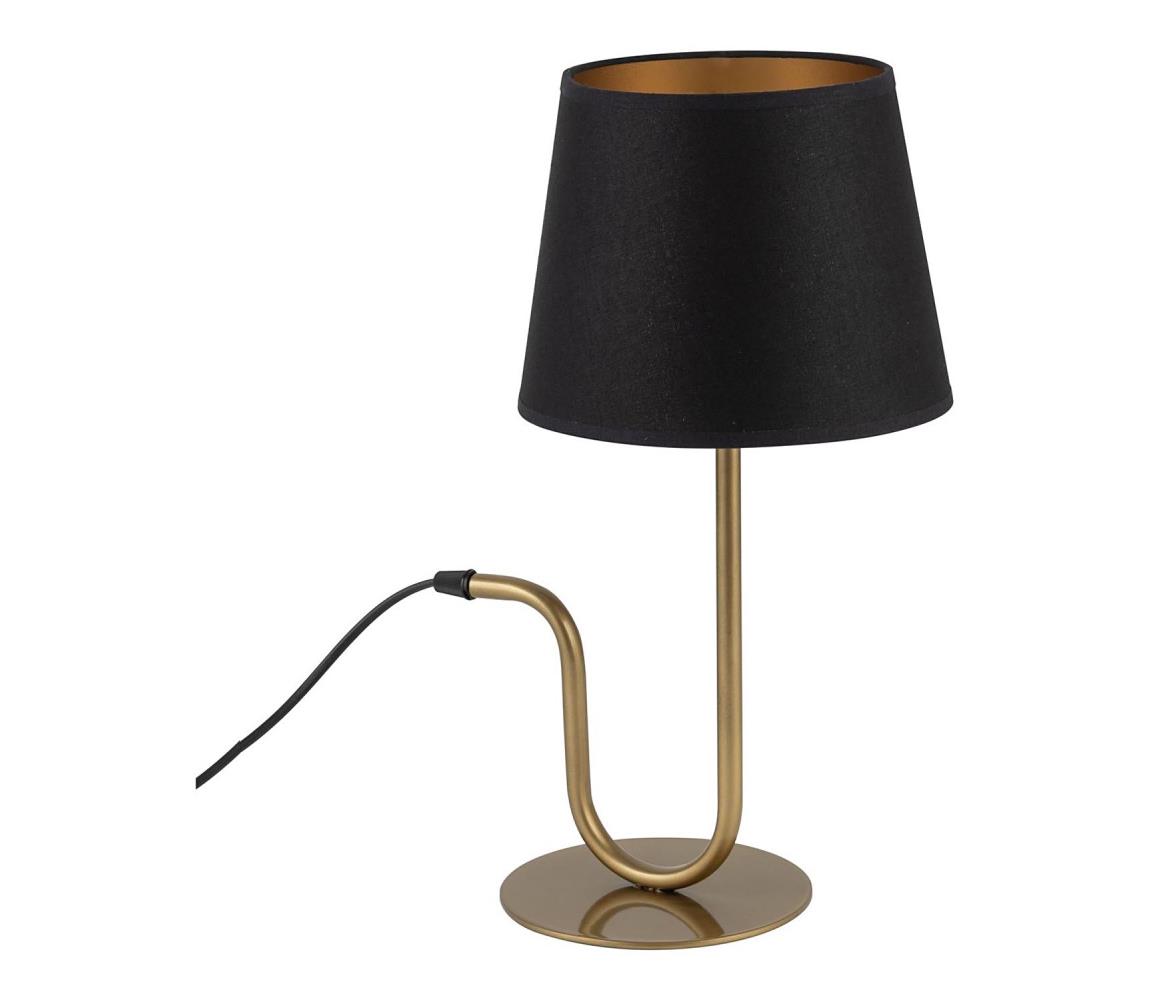 Lampa stołowa VOLUTTO 1xE27/60W/230V czarne/miedź