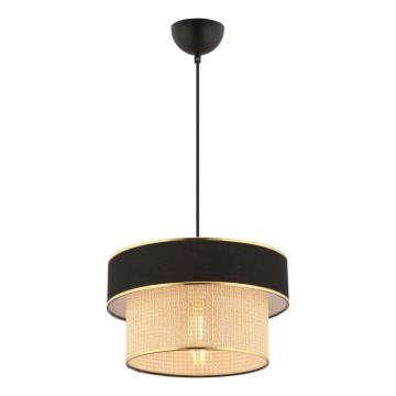 Lampa su linką ERO 1xE27/60W/230V czarna/beżowa