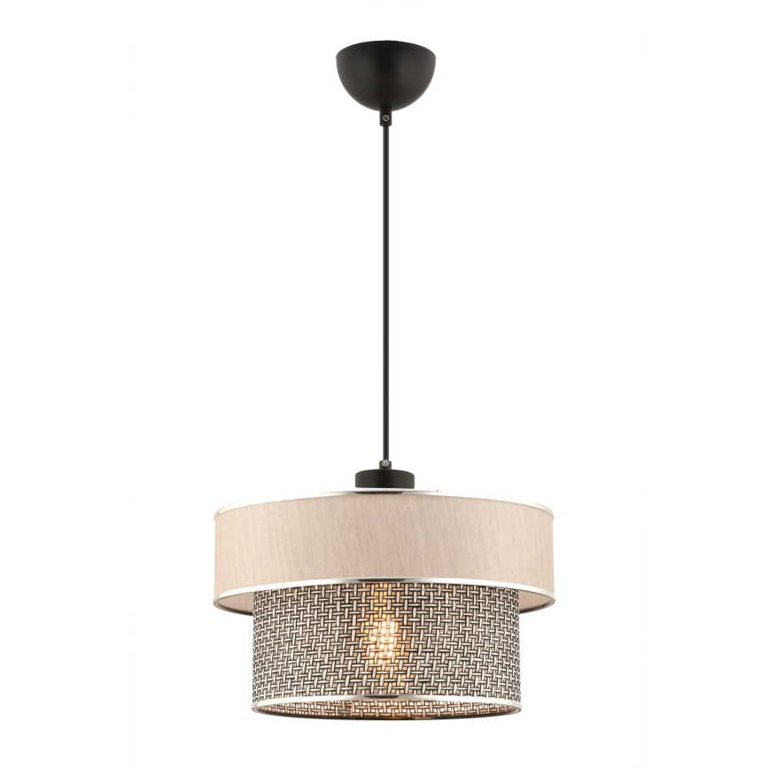 Lampa su linką ERO 1xE27/60W/230V kremowa/szara