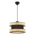 Lampa su linka HALO 1xE27/60W/230V czarna/beżowa