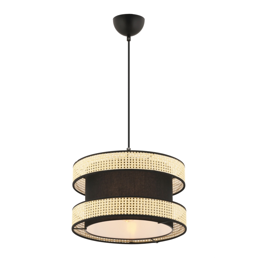 Lampa su linka HALO 1xE27/60W/230V czarna/beżowa