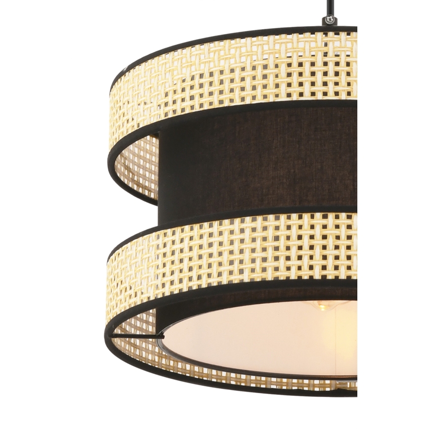 Lampa su linka HALO 1xE27/60W/230V czarna/beżowa