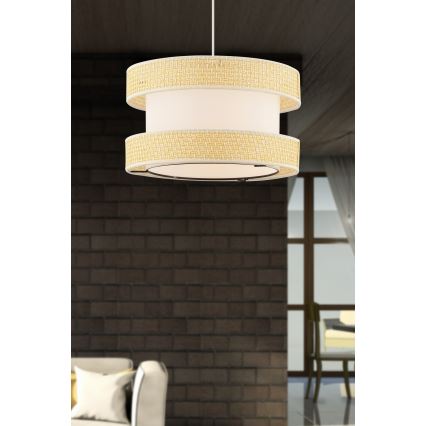 Lampa su linka HALO 1xE27/60W/230V kremowa/beżowa