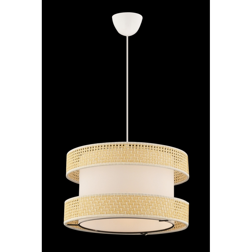 Lampa su linka HALO 1xE27/60W/230V kremowa/beżowa
