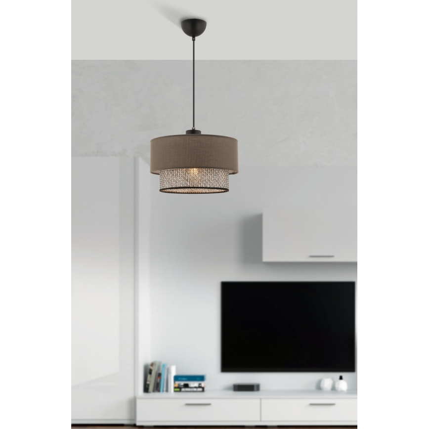 Lampa su suficiente ECHO 1xE27/60W/230V brązowa/szara