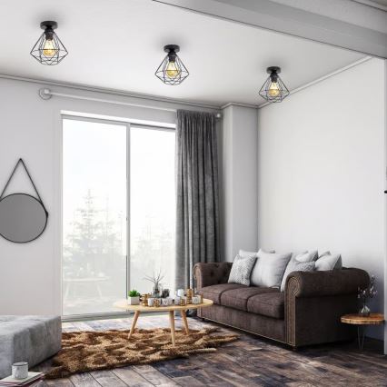 Lampa sufitowa 1x E27/40W/230V czarna