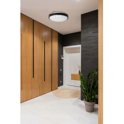 Lampa sufitowa 2xE27/40W/230V śr. 29,5 cm czarna