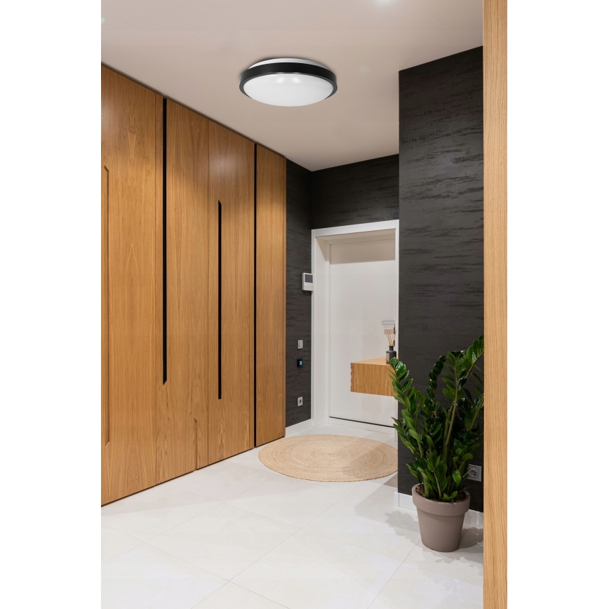 Lampa sufitowa 2xE27/40W/230V śr. 29,5 cm czarna