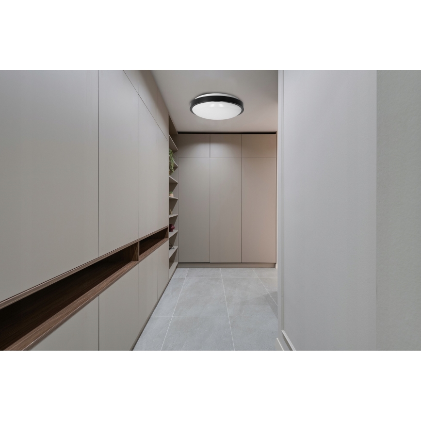 Lampa sufitowa 2xE27/40W/230V śr. 29,5 cm czarna