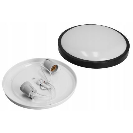 Lampa sufitowa 2xE27/40W/230V śr. 29,5 cm czarna