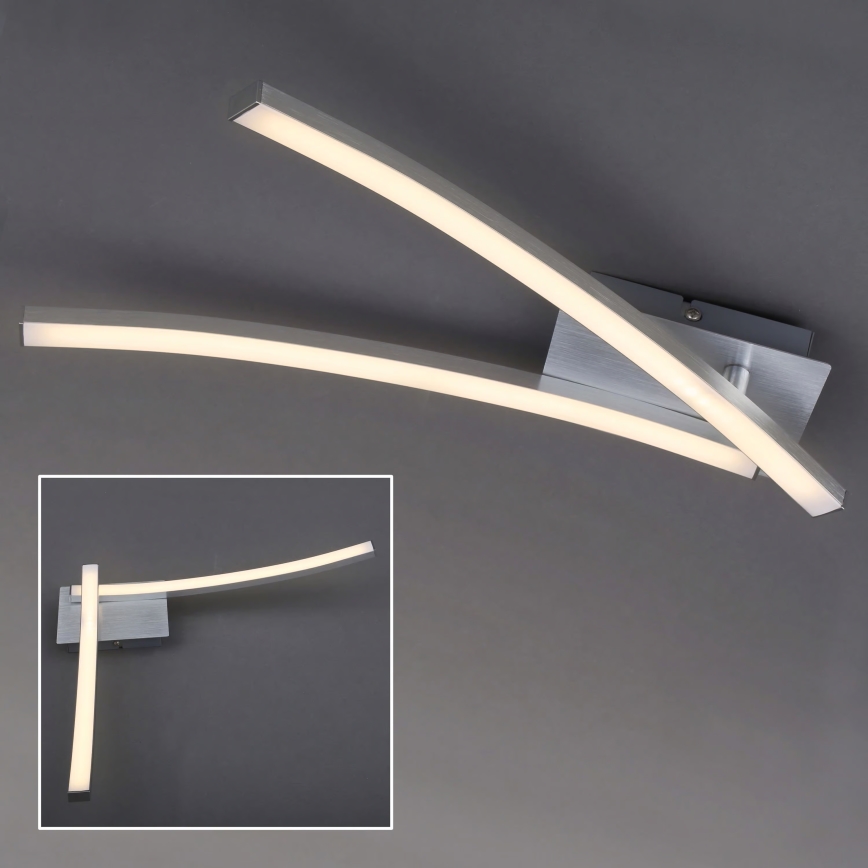 Lampa sufitowa 2xLED/6W/230V 3000K matowy chrom